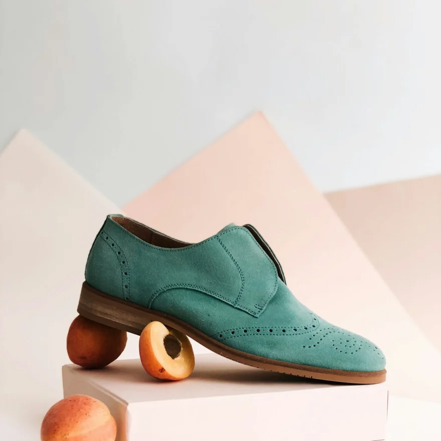 A plain catalog ad: the Suede Derby on a white background with no price or brand.
