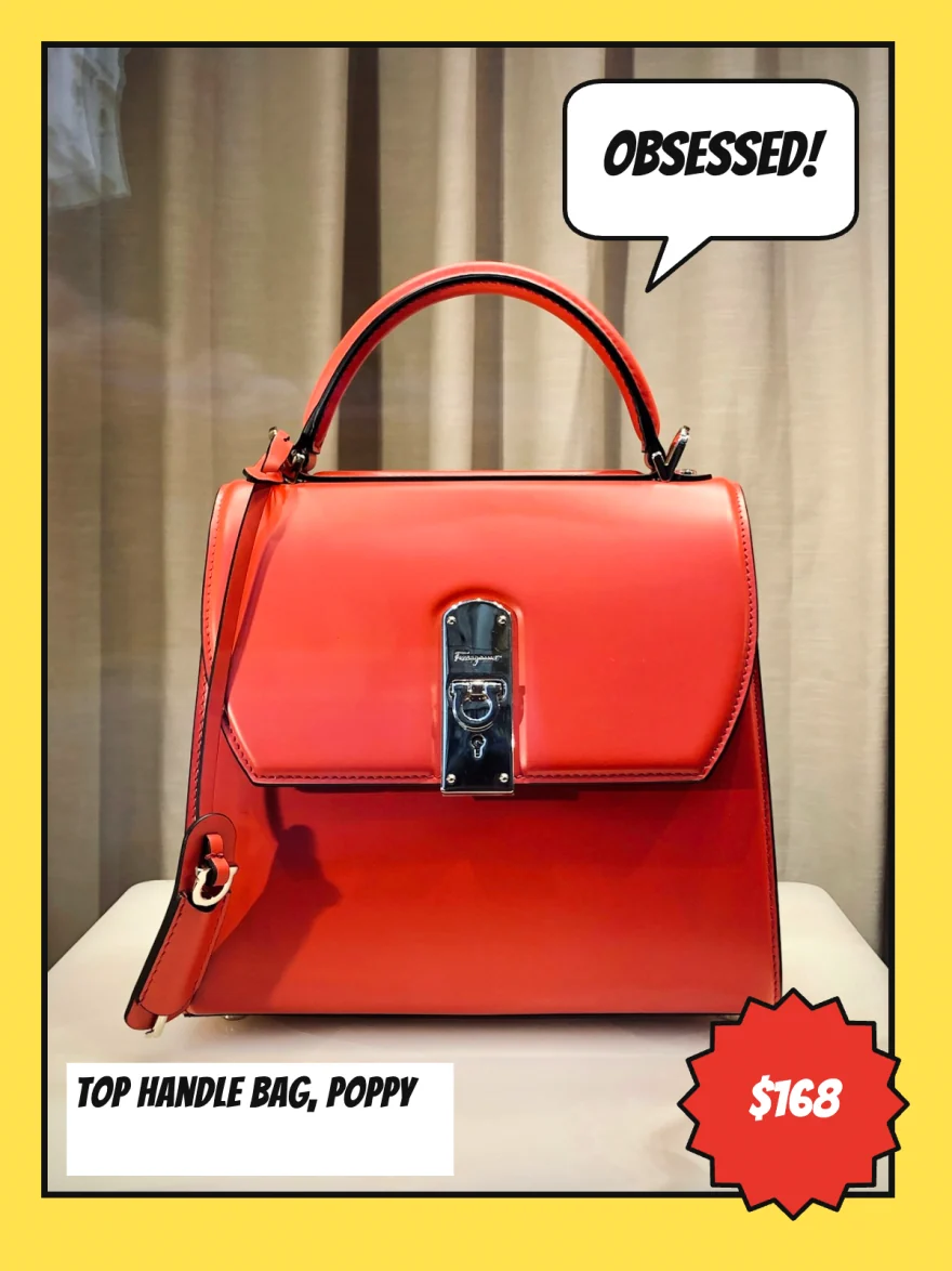 The Top Handle Bag in the Pop Panel template, tall size.