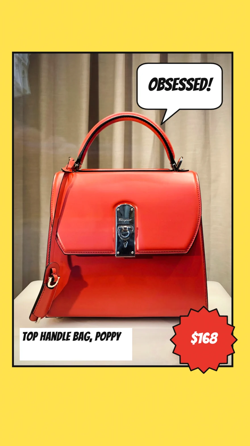 The Top Handle Bag in the Pop Panel template, story size.