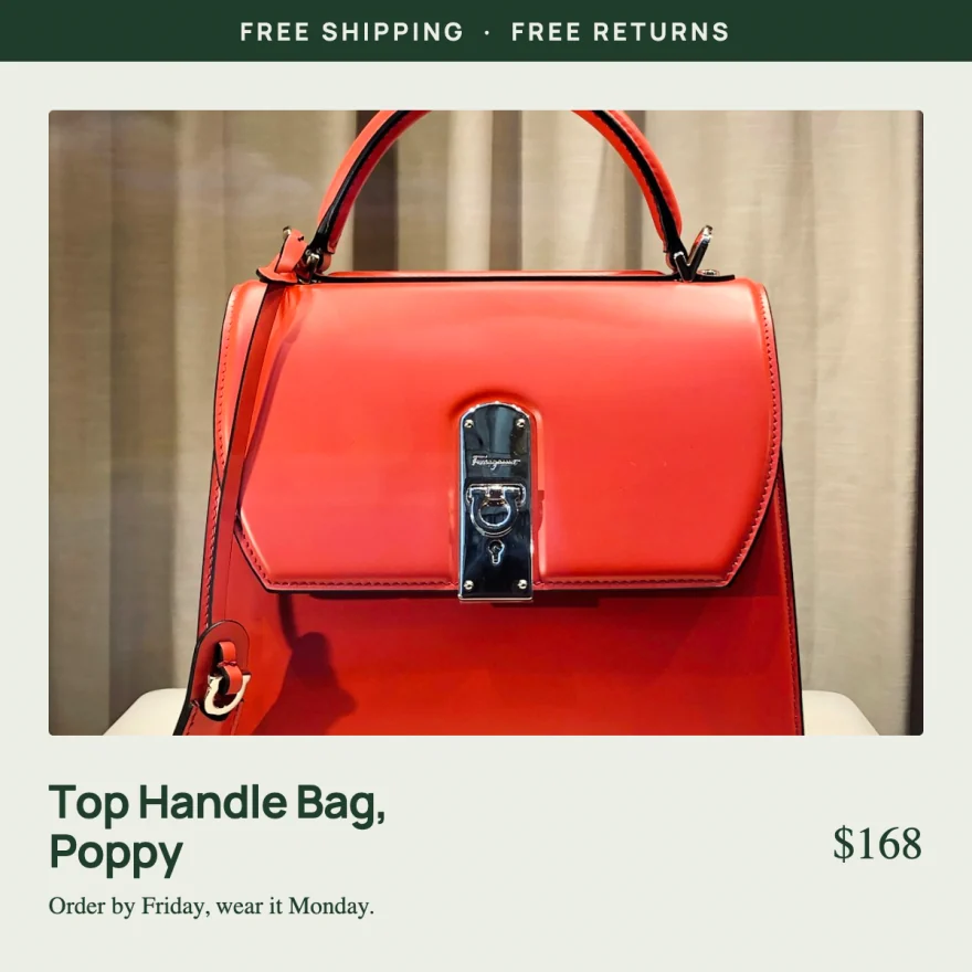 An ad that leads with free shipping.