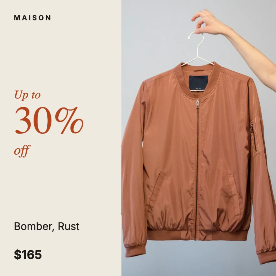 The Split Sale template on a Lowtide product.